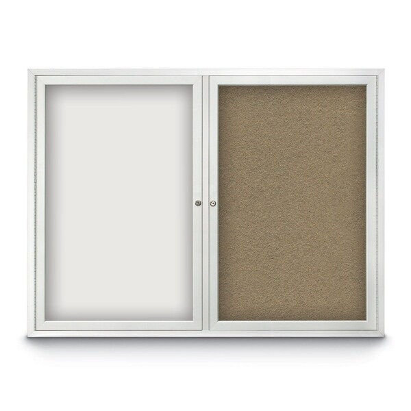 Corkboard, 72"x48", Rubber/Bronze